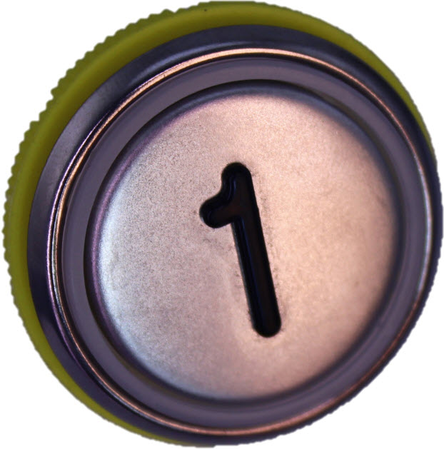 Knapptrycke BF/BL, DMG, rostfri, ''1''