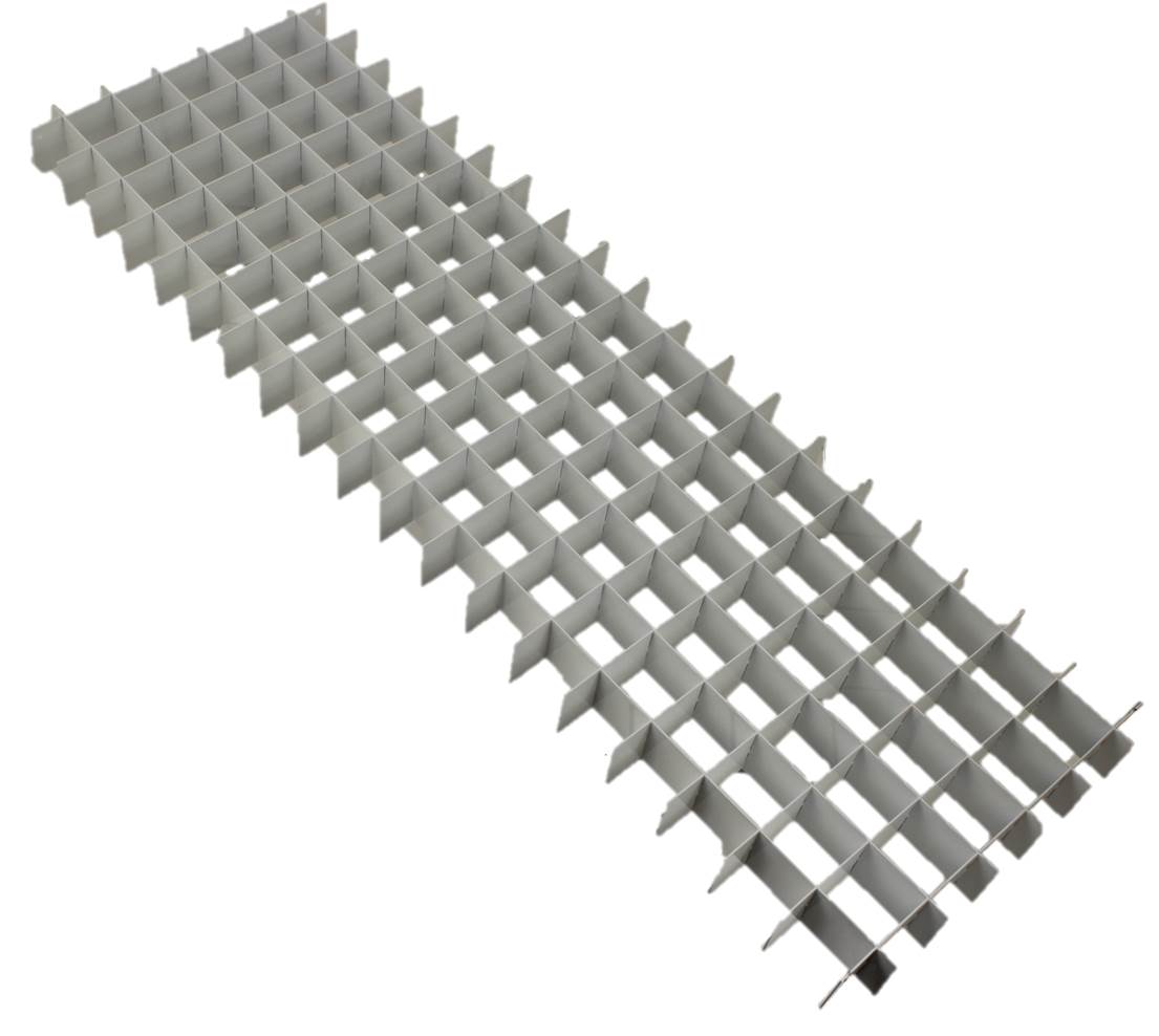 Raster till lysrörsarmatur, infälld, korg, 2X18W