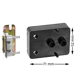 Karmkontakt, KO-26-DR, justerbar överkopplare, delad