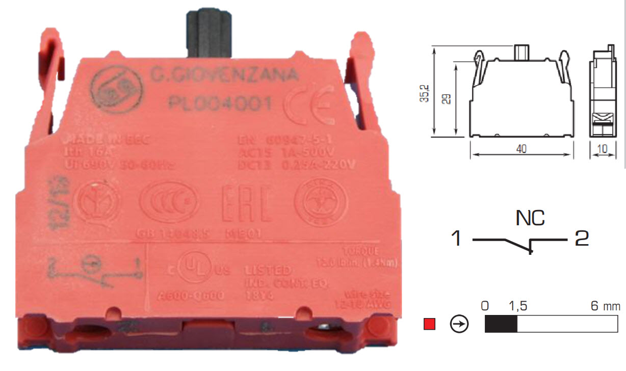 Kontaktblock, Giovenzana, 1NC