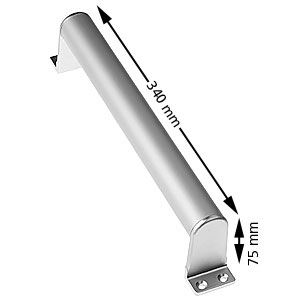 Pull handle Aluminium, long