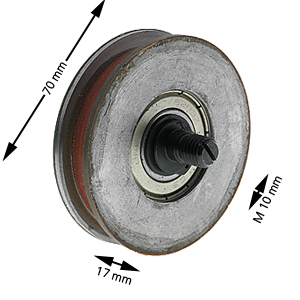 Bärrulle, KONE ADB, OAK45/44, stål, excentrisk, ø68/60/M10x17mm
