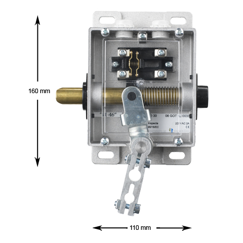 Door lock LO-30-AU-H, right, triangular opening, arm up, without arm
