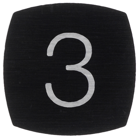 Tryckbricka, KONE-M, slät, ''3''