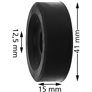 Låsrulle, Wittur/Selcom, ø40/12x15mm