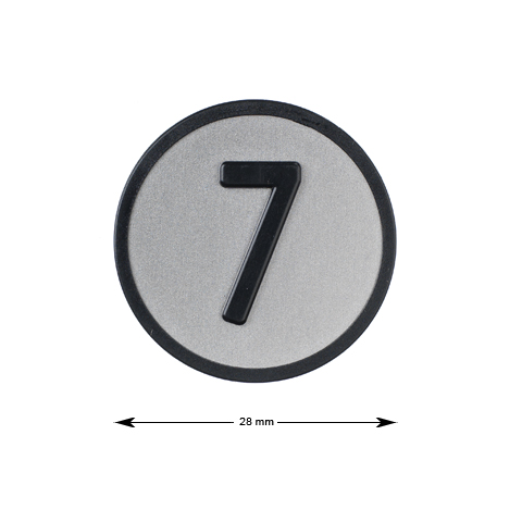 Tryckbricka för KONE KSS, grå, ''7''