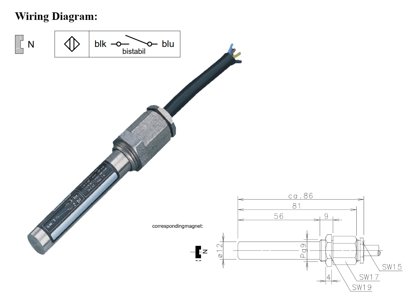 Magnetbrytare, för Deve 8600288, bistabil