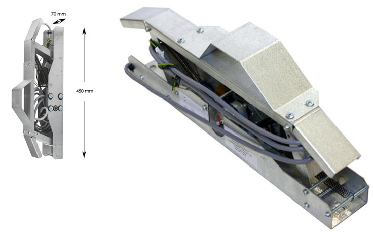 Låsbana, Aritco. analogt styrsystem, LB1 24VDC, gammal version