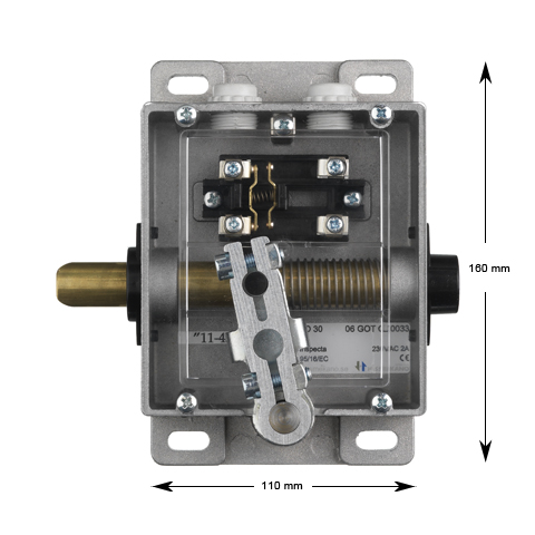 Karmlås, LO-30-AU-H, med trekantsöppning, arm upp, endast lås