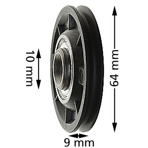 Synkrulle, Wittur/Selcom, ø64/58/10x11mm