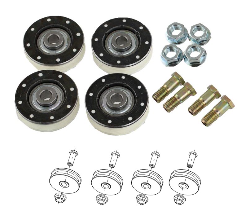 Bärrulle, Otis Prima (PAX), ø56/48/10x16mm, 4-pack