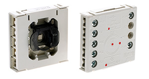 Kontaktblock, DMG 24V/1A, 1CO kont., 12/24VDC, blå LED