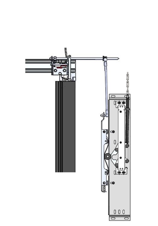 Tillägg EN81-20 låsning för Viksamdörr, för låsbana, kit, vänster