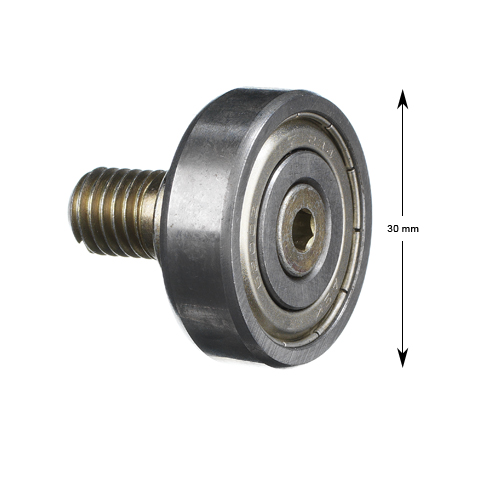 Underrulle, Thyssen/Stahl, ø30x9mm, M10