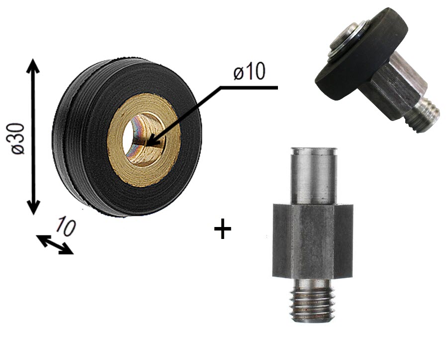 Ledarrulle, Schindler TD54/65, ø30/10x10mm, med axel M10