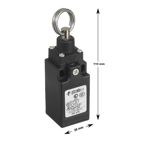 Dragströmställare, Pizzato FR576-M2, Impuls/Monostabil, 1NO+1NC