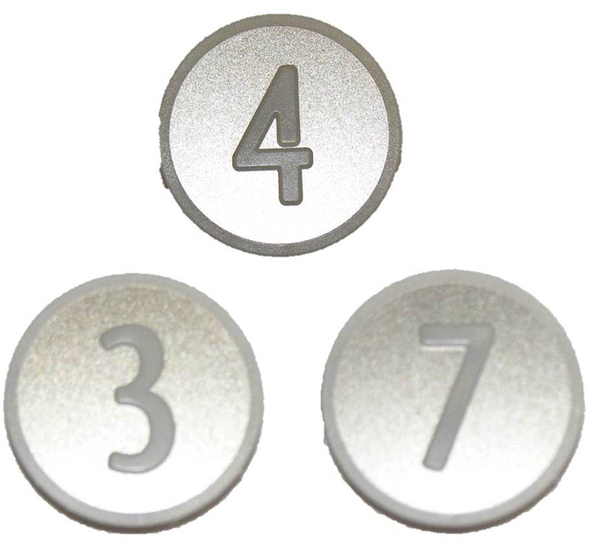 Tryckbricka för KONE KSS, vit ''5''