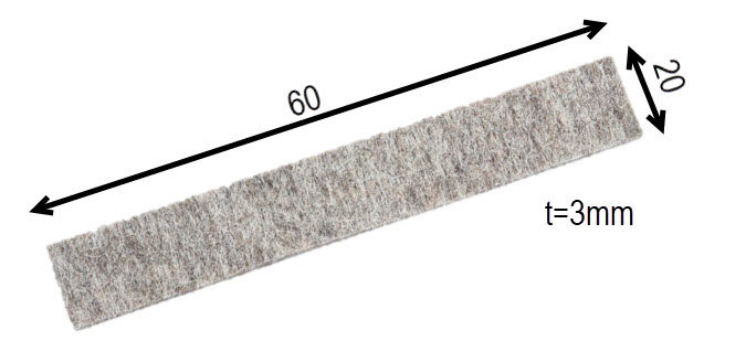 Filtremsa, Deve/Schindler, QKS, Understyrning, 60x20x3mm