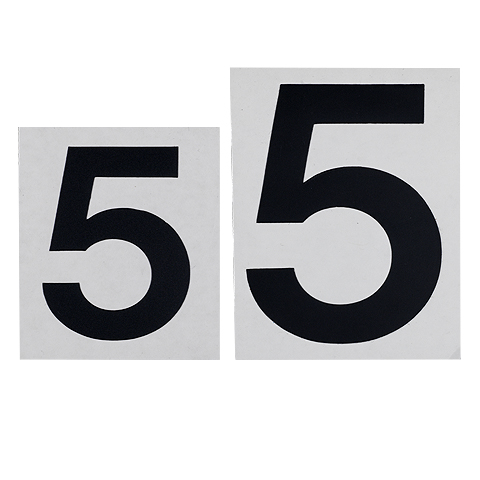 Skylt, H=60mm, planbeteckning ''5''