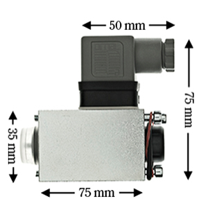 Solenoid för uppventil, Beringer/Bucher LRV 175/350/700, grå plugg
