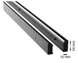 Ljusridå 3D, Memco Pana40 Slimline, 15.5x2000 mm, endast list