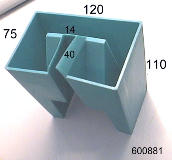 Spilloljekopp, fyrkantig, 9-10mm