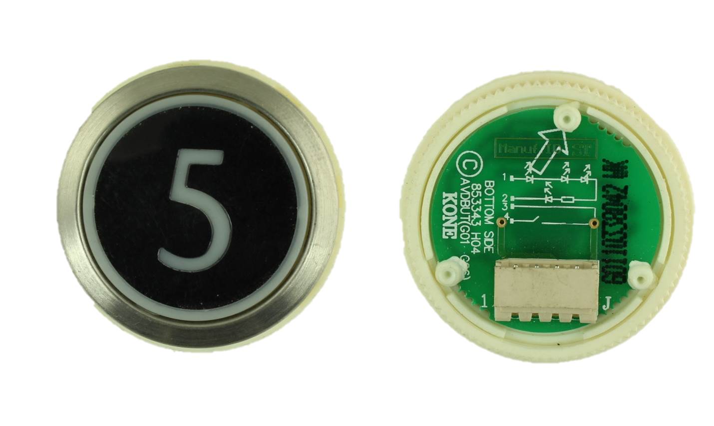 Tryckknapp, KONE KDS50, symbol ''5''