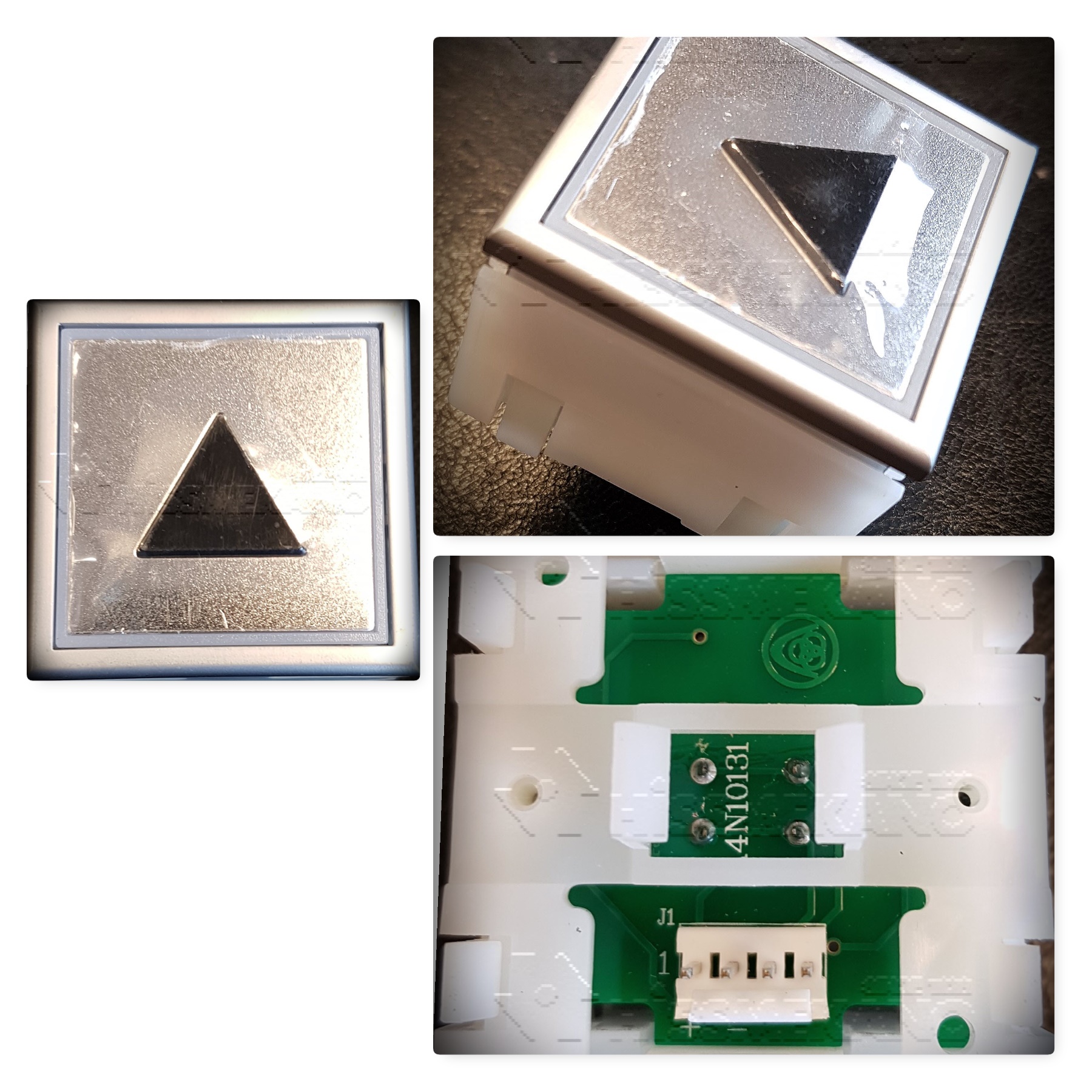 Tryckknapp, Thyssen Step Classic, Braille, ''pil upp'', röd LED