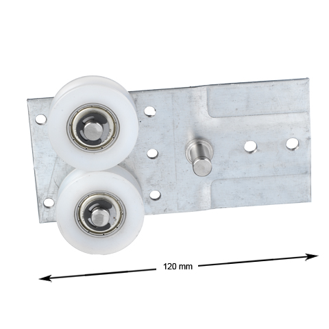 Viksamgrind, dubbelplatta med rullar, galvaniserad