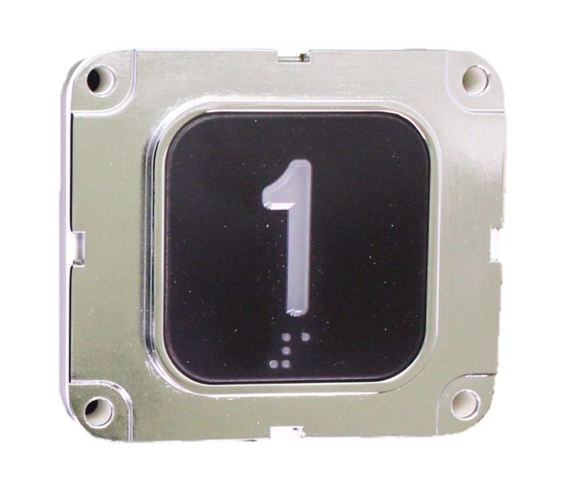 Knapp, Dewhurst US96 Jumbo, vit LED, svart ''1''