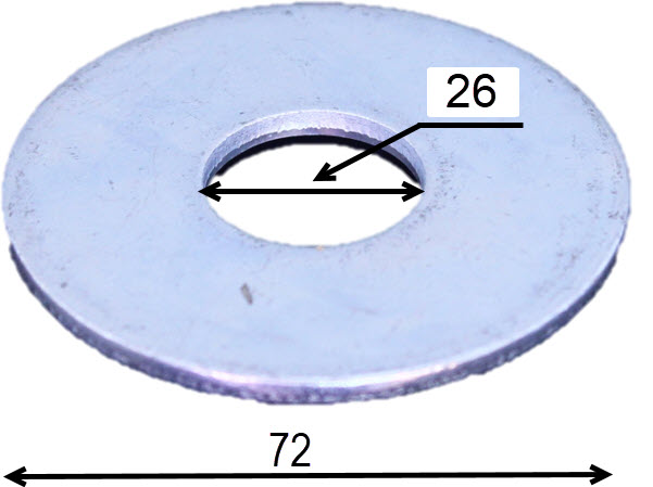 Bricka, ø72/26x5.0mm, för linhink M24