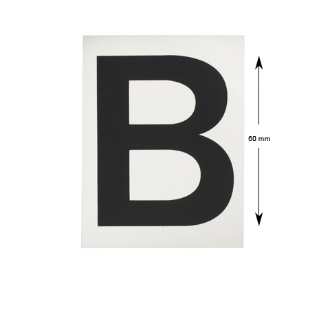 Skylt, H=60mm, planbeteckning ''B''