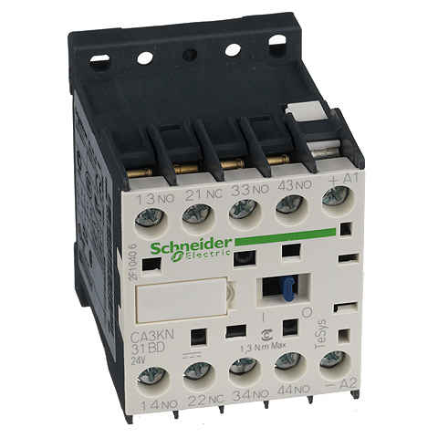 Kontaktorrelä, Schneider/Telemec., CA2KN31M7, 230VAC, 3NO/1NC