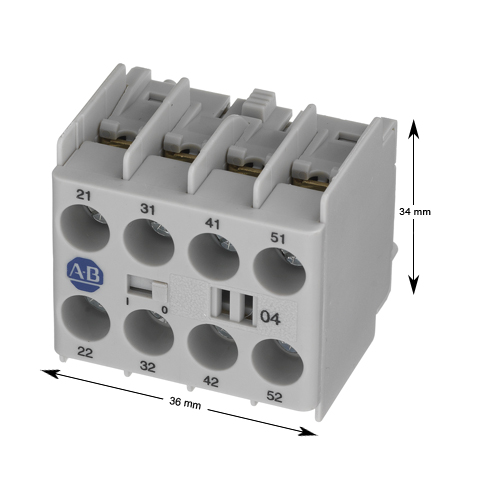 Hjälpkontaktblock, Allen-Bradley, 100-KFC-04, 4NC