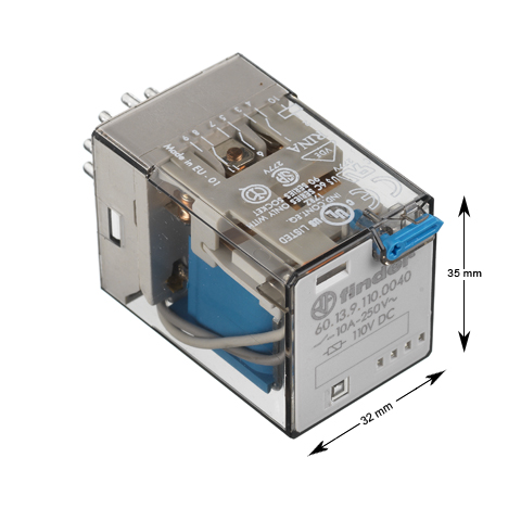 Relä, Finder, 60.13, 110VDC/10A, 11-pin