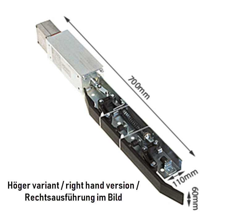 Låsbana, Kuhse V10 GL, 230VAC, 100%ED, vänster