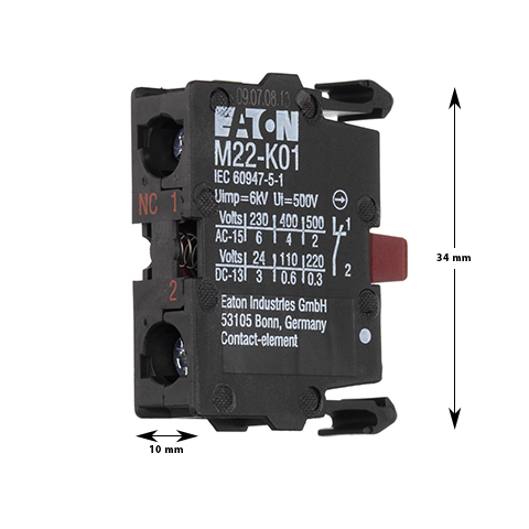 Kontaktblock, Eaton/Moeller, 1NC, skruvterminal