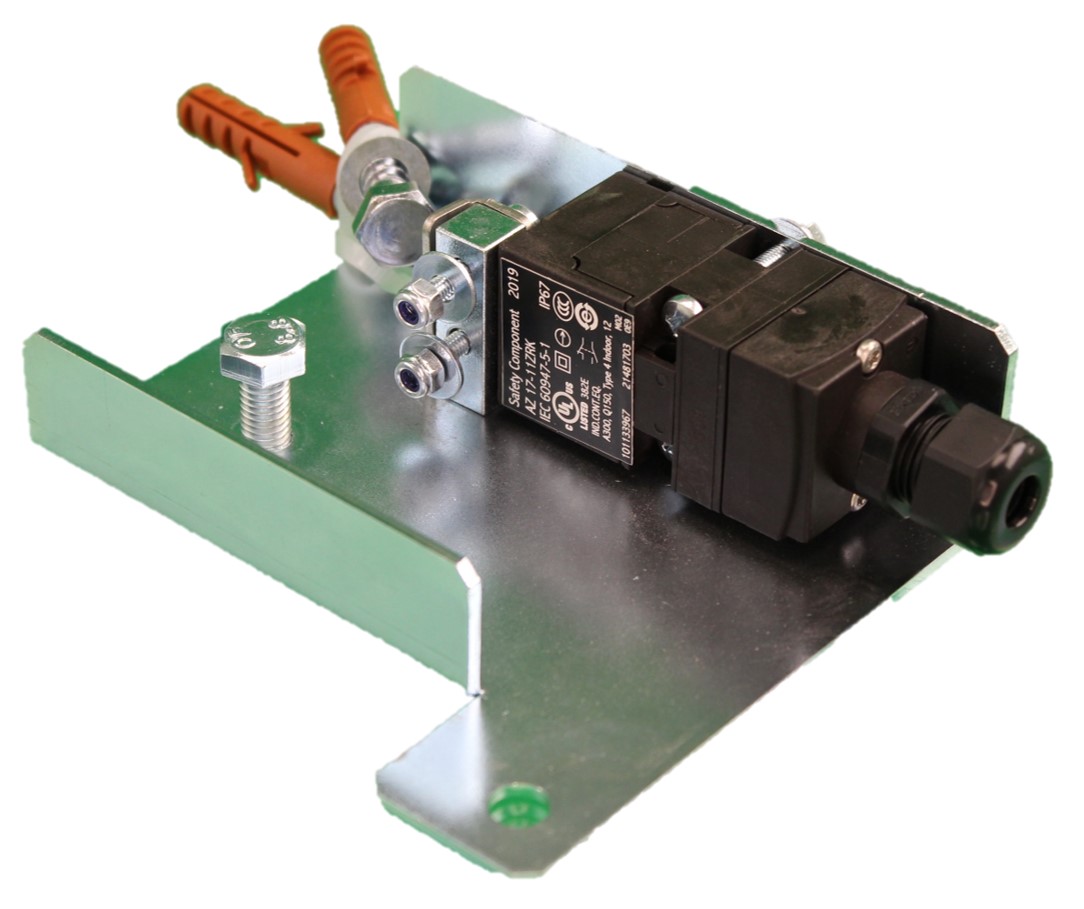 Vägghållare med kontakt för hoppfällbar stege, Typ J, EN81-20