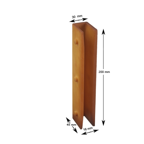 Styrskofoder, Schlieren, 200x30x45, 16mm, vikbar, PE