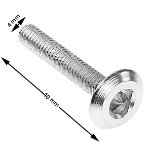 Skruv, Shield, M4x40, blankförzinkad