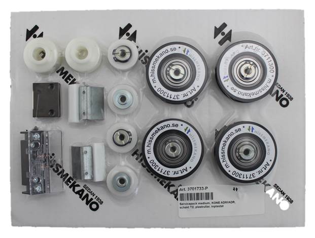 Servicepack medium, KONE ADM/ADR, schakt T2, plastrullar, inplastat