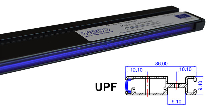 Ljusridå, Weco, Profil UPF, l=1800mm, 169 strålar