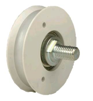 Bärrulle, Meiller, TTS28/TTK25, ø65/55/M10x16mm, med axel, U-spår