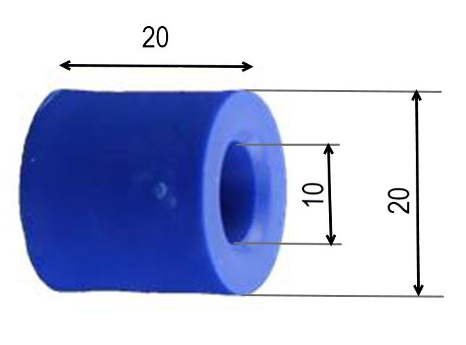 Gummidämpare för Sematic låsarm, 20/10x20mm, 2 st.