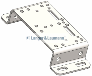 TSG Fästplåt/vinkel, "Hat", Langer&L, för TSG Motor/brythjul