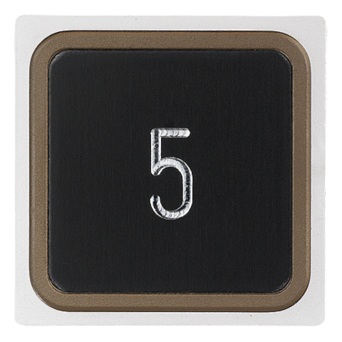 Tryckplatta, Kinds, svart, ''5''