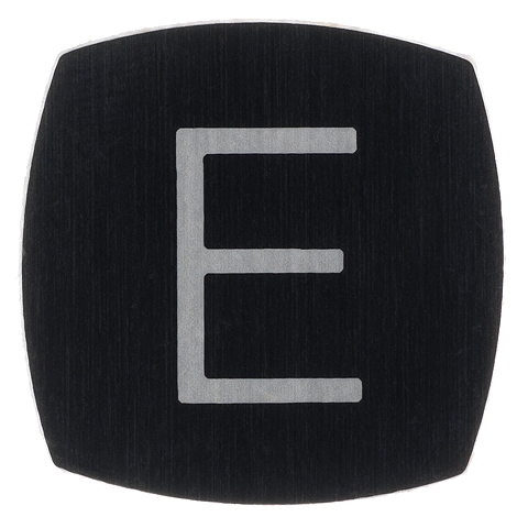 Tryckbricka, KONE-M, slät, ''E''