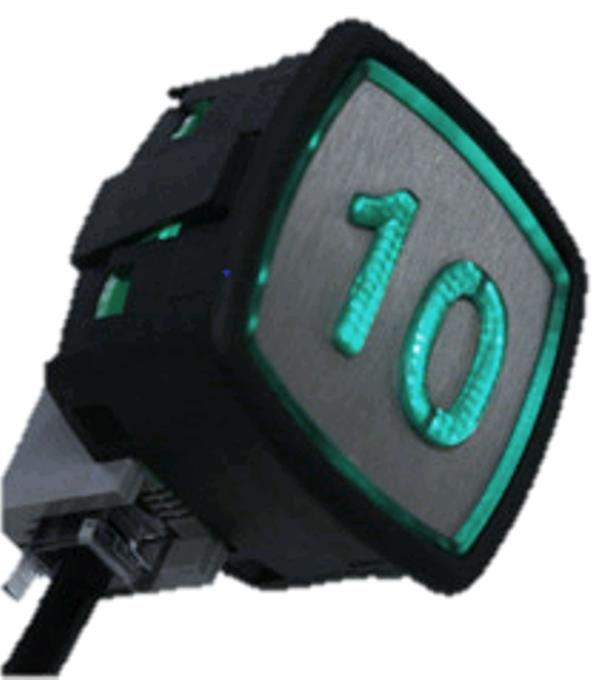 Knappelement, Kinds KI-BIT 235, grön indikering