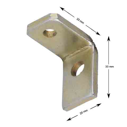 Fermator Fästvinkel 33x33mm. för Dämpgummi