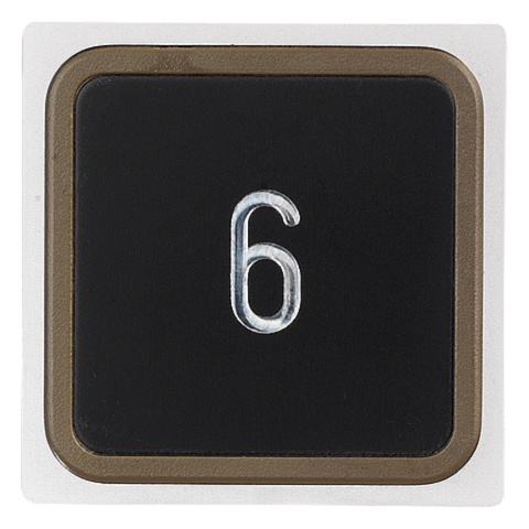 Tryckplatta, Kinds, svart, ''6''